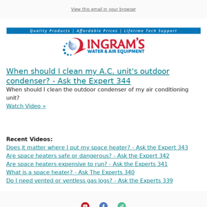 New Video from Ingrams Water & Air