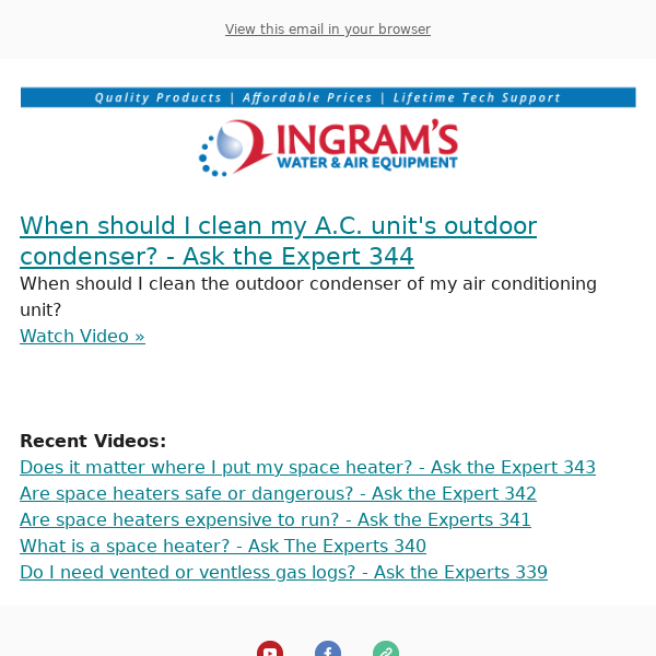 New Video from Ingrams Water & Air