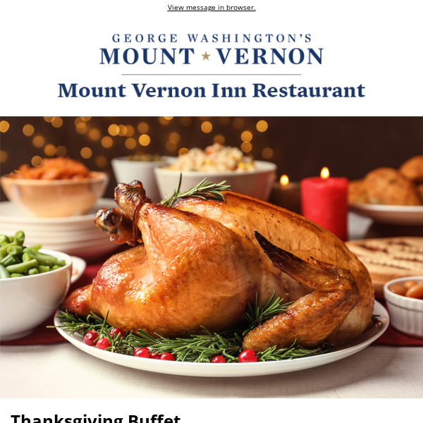 Thanksgiving · George Washington's Mount Vernon