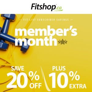 Last Week of Member's Month - 10% Extra Discount 🏃🏽‍♀️