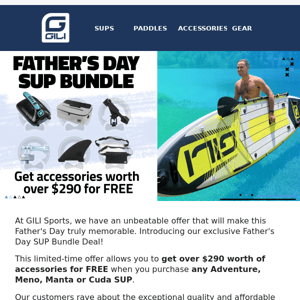 Father's Day Special: Get SUP+ Free Accessories