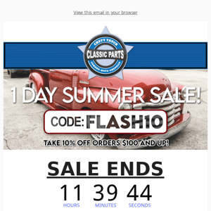 Our Summer Sale Ends at Midnight