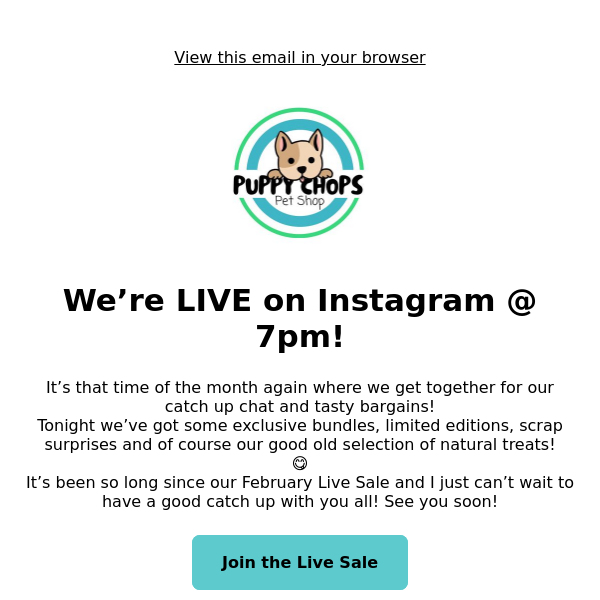 Instagram Live Sale TONIGHT!