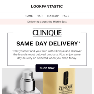Same Day Delivery on Clinique 😍