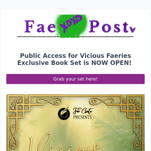 Sales Now Open for Vicious Faeries Exclusive Book Set!