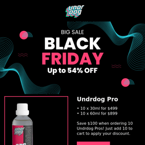 Big Sale from Undrdog this Black Friday Week! 🔥 🤯 😍