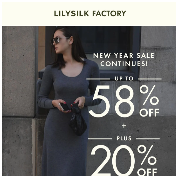 [LILYSILK Factory] Our new year sale continues!
