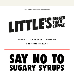Say NO to sugary syrups 🙅‍♀️