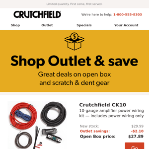 Now available in Crutchfield Outlet: Crutchfield CK10