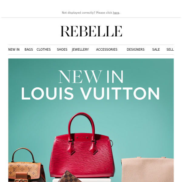 New in: Designer pieces by Louis Vuitton - Rebelle