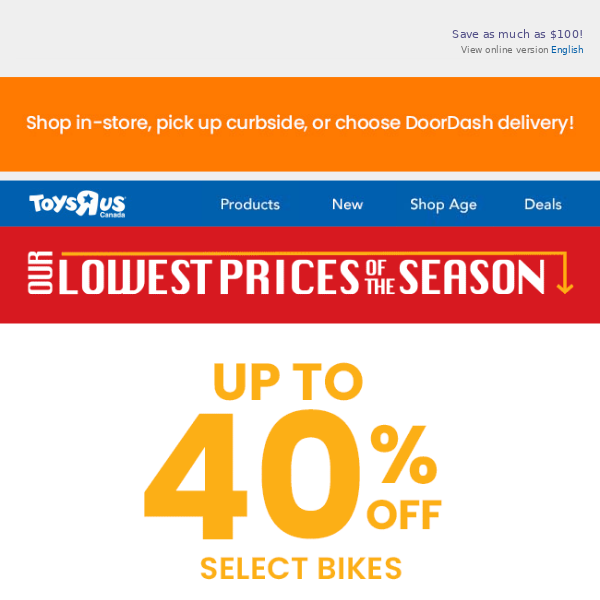 UP TO 40% OFF SELECT BIKES: Lowest Prices of the Season!🚲