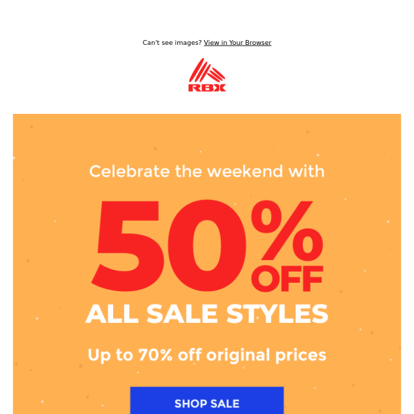 Starting Now: 50% Off ALL Sale Styles
