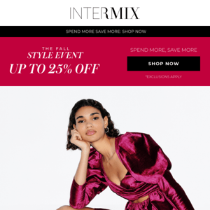25% Off + The Intermix Guide To Fall Events
