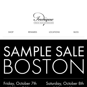 ✨ Sample Sale in Boston: 50% OFF
