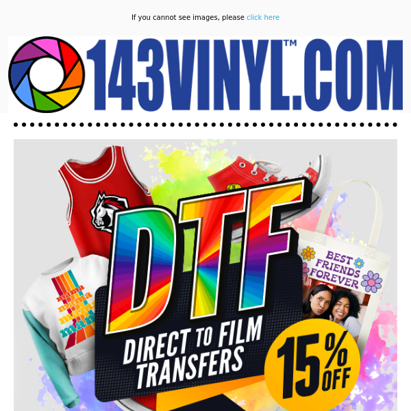 Direct to Film Transfers on Sale NOW! 🤩