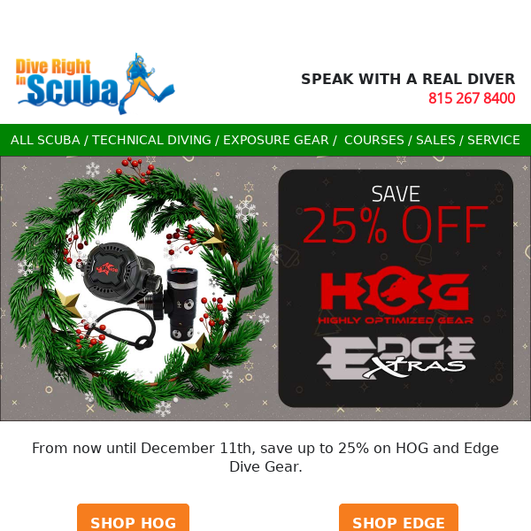 Submerge yourself in savings: 25% off HOG and Edge