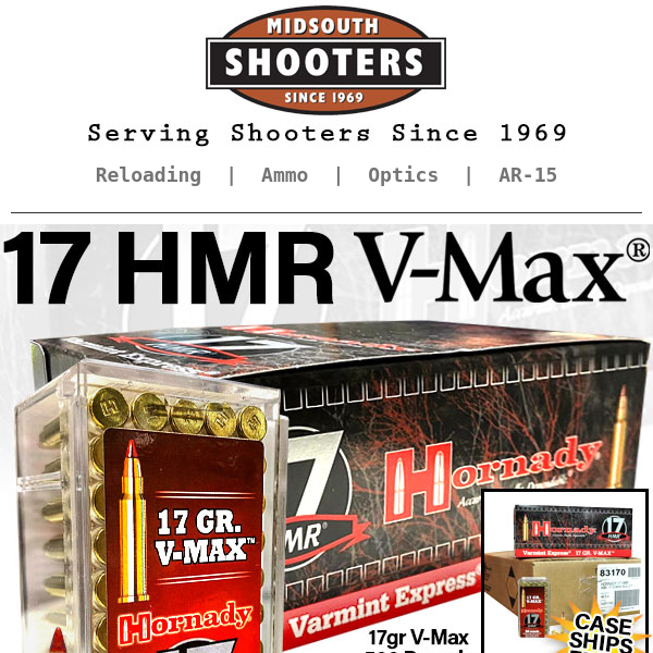 $40 Off Hornady 17 HMR V-Max Brick!