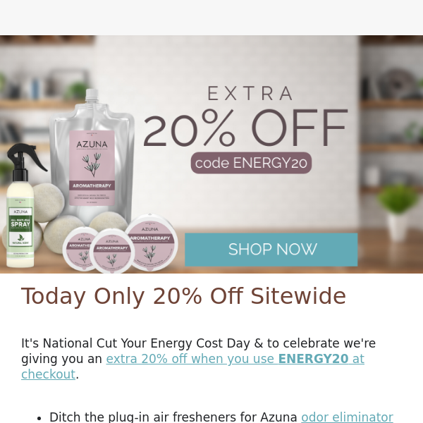 Today Only! Extra 20% off sitewide