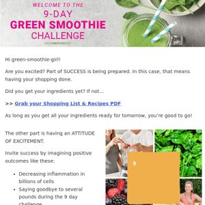 Starts Tomorrow… 9 days of delicious green smoothies