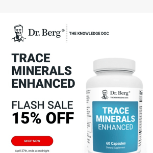 🚨 Flash Sale Alert: Save 15% on Trace Minerals