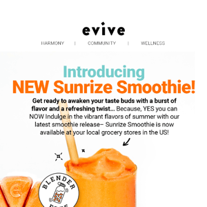 Introducing: NEW Sunrize Smoothie!