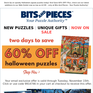 60% Off Halloween Puzzle Blow Out