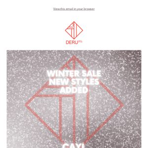 Winter Sale - New Styles Added