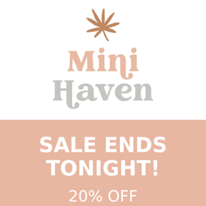 20% OFF EASTER SALE ENDS TONIGHT!!