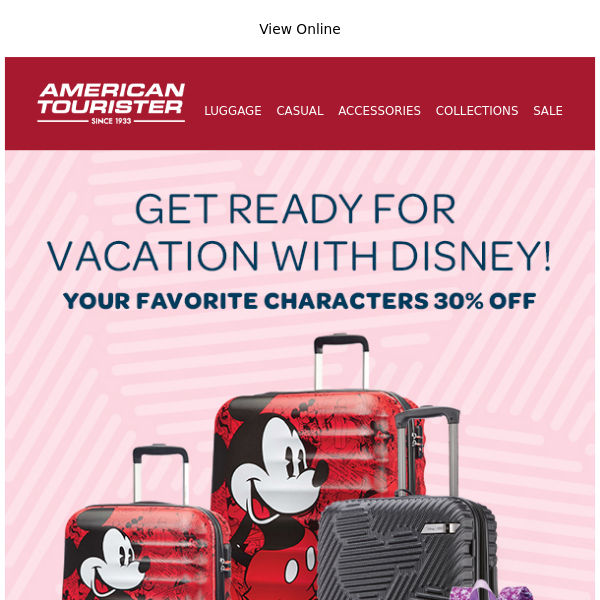 30% Off the Magic of Disney Luggage - American Tourister