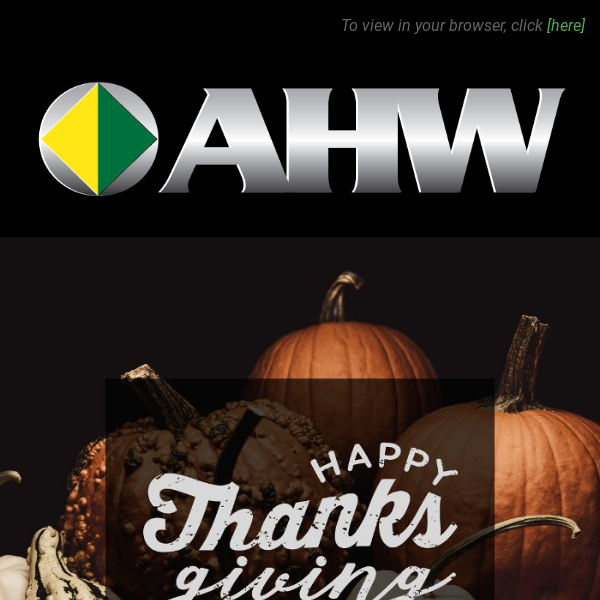 Happy Thanksgiving from AHW!!