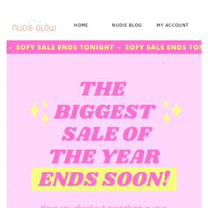 OMG! Your 15% off ends TONIGHT!* 😱⚡