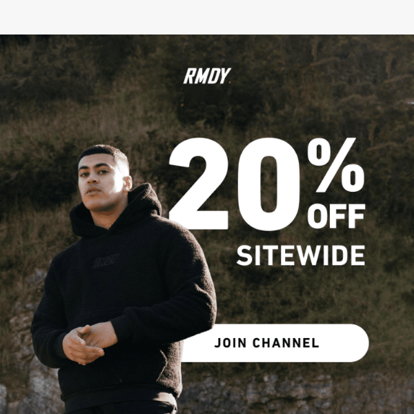 Your 20% OFF code.