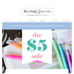 HURRY! SO MANY GOSPEL-CENTERED RESOURCES FOR ONLY $5!