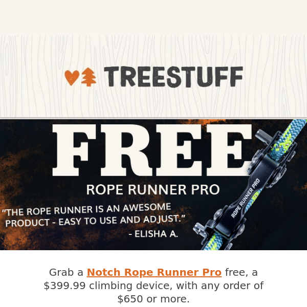 TreeStuff.com - The Notch Equipment Rope Runner Pro is the most