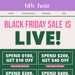 🎁🎁 The BFB Black Friday Sale is LIVE! 🎁🎁