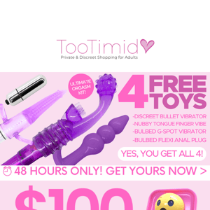 🎉 $100 TooTimid Giveaway & Mystery Deals!