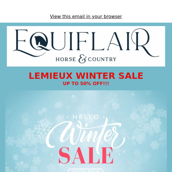 Lemieux Winter Sale - New Lines Added