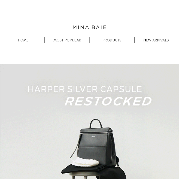 Our Harper Silver Capsule is Back in Stock !