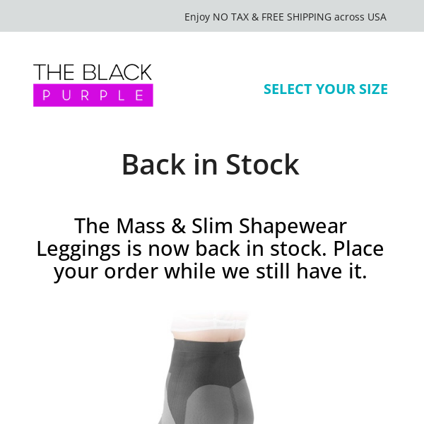 You anti-cellulite shapewear is back in stock - The Black Purple
