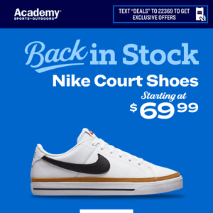 👀 Nike Court Shoes Back in Stock!