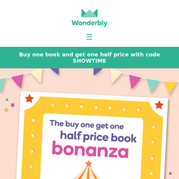 Drumroll for… buy one book get one half price 🥁
