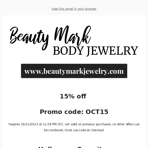 October Promo Code