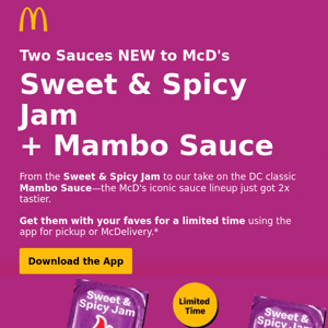 Try Sweet & Spicy Jam + Mambo Sauce 🔥