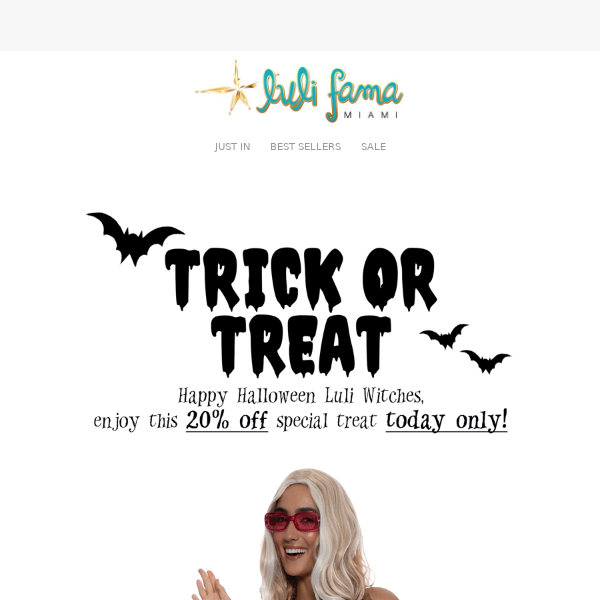 Trick or treat Luli Babes! Here's 20% off 👻