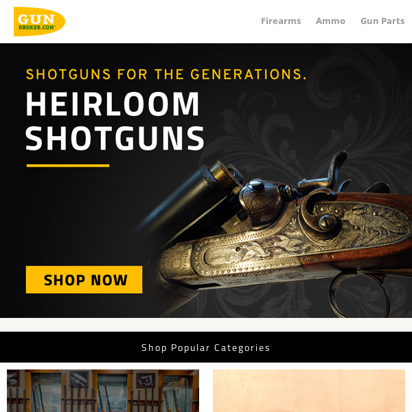 Shotguns for the Generations. Shop Heirloom Shotguns