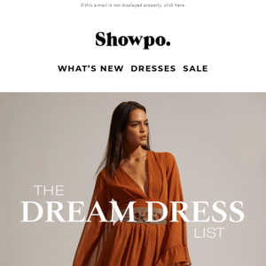 Three Words: Dream. Dress. List.