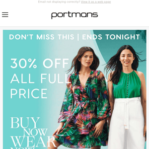 Don't Miss This! Shop 30% Off All Full Price Now With Afterpay, Ends Tonight!