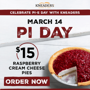 Celebrate PI-e Day With Kneaders