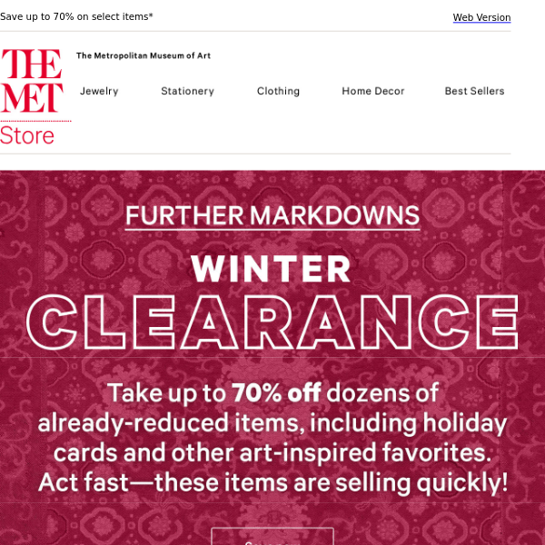 Further Markdowns on Winter Clearance