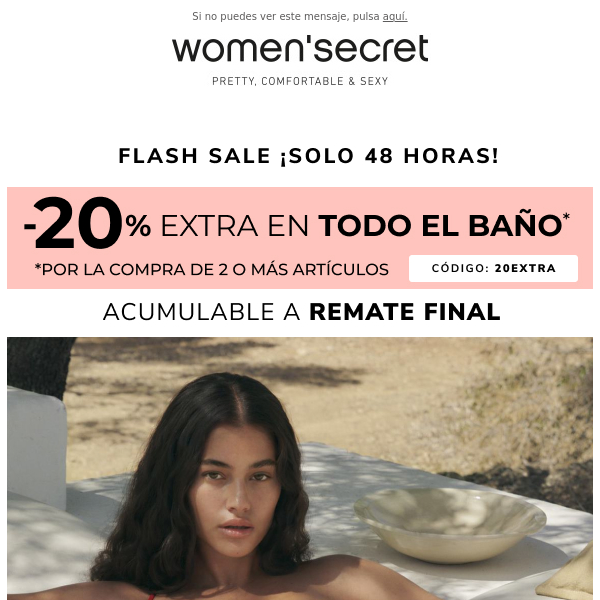 💥👙¡-20% en TODO* BAÑO! Acumulable a Remate Final